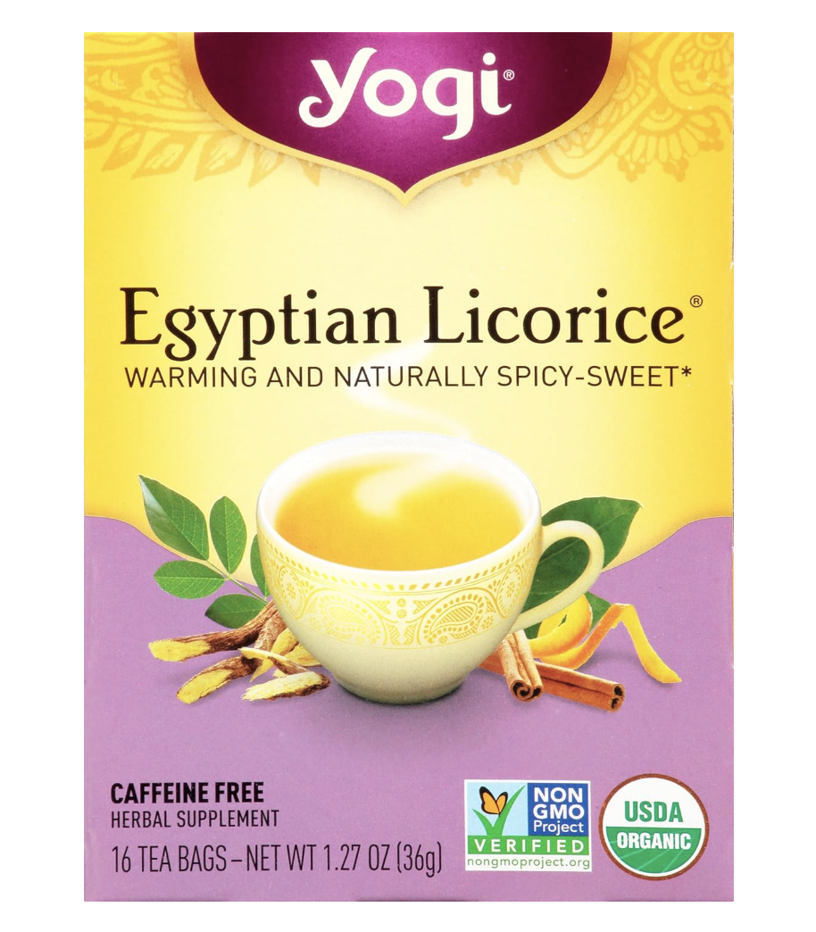 Yogi Tea Egyptian Licorice, one of the best teas for a sore throat